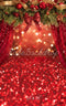 Kate Sweep Mur-à-Sol Noël Guirlande Or Rouge Toile de fond conçue par Emetselch