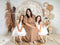 Kate Boho Herbe des pampas Beige Toile de fond en Laine conçue par Mandy Ringe - Kate Backdrop FR