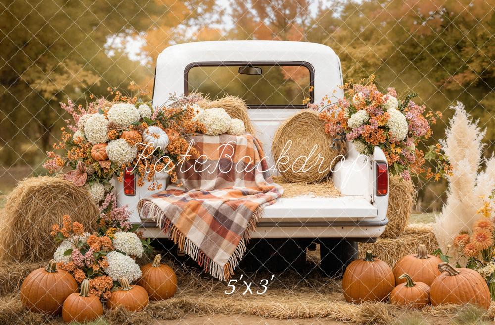 Kate Automne Camion Foins Citrouilles Toile de fond conçue par Emetselch - Kate Backdrop FR