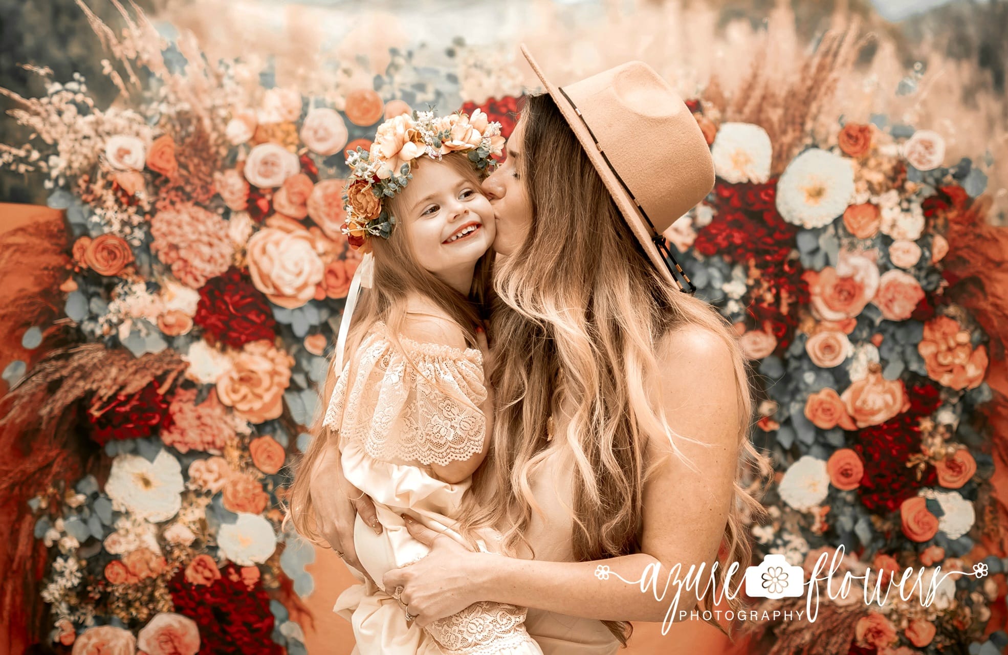 Kate Fleurs Bohème Jaune Extérieur Toile de fond conçue par Mini MakeBelieve - Kate Backdrop FR