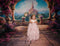 Kate Printemps Fleur Arche Balcon Château Toile de fond+Fleurs Chemin en pierre Sol Toile de fond - Kate Backdrop FR