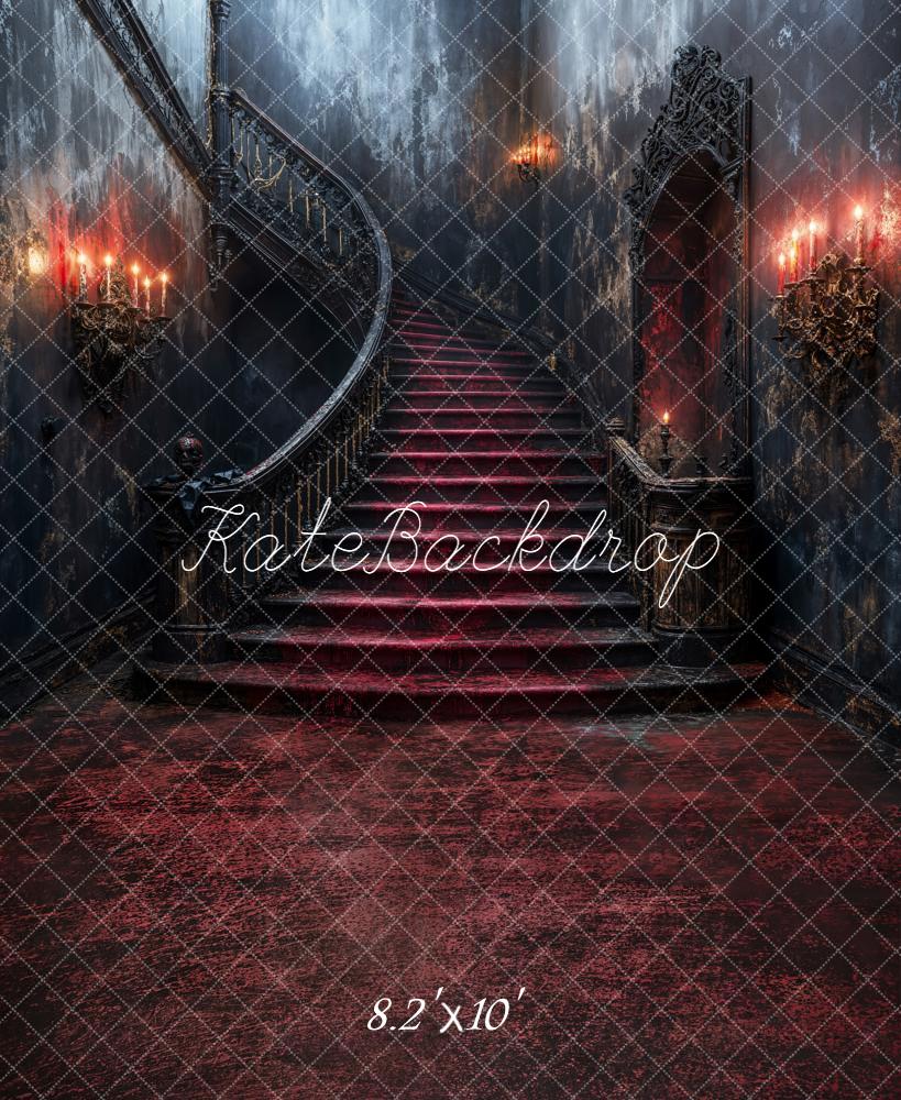Kate Halloween Escalier Gothique Toile de fond en Laine conçue par Emetselch