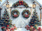 Kate Noël Sapins Couronnes Cadeaux Neige Toile de fond conçue par Mini MakeBelieve