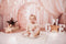 Kate Céleste enchanté Lune Étoiles Rose Toile de fond conçu par Ashley Paul - Kate Backdrop FR