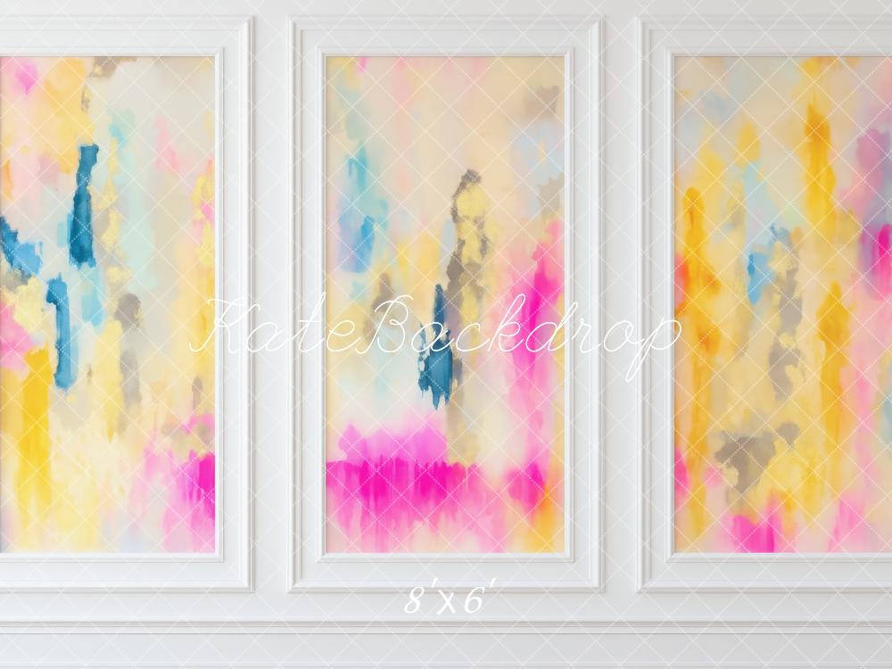 Kate Mur Rétro Art Abstrait Coloré Toile de fond conçue par Mini MakeBelieve