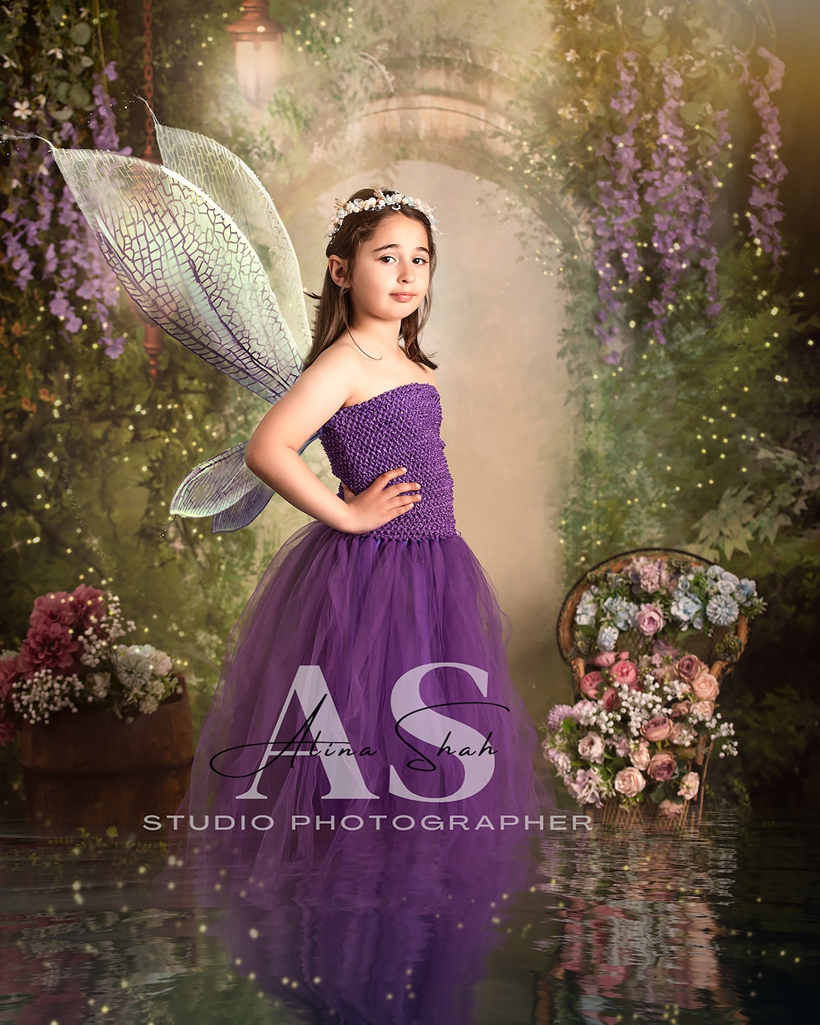 Kate Printemps Vert Onirique Conte de fées Toile de fond pour la photographie - Kate Backdrop FR