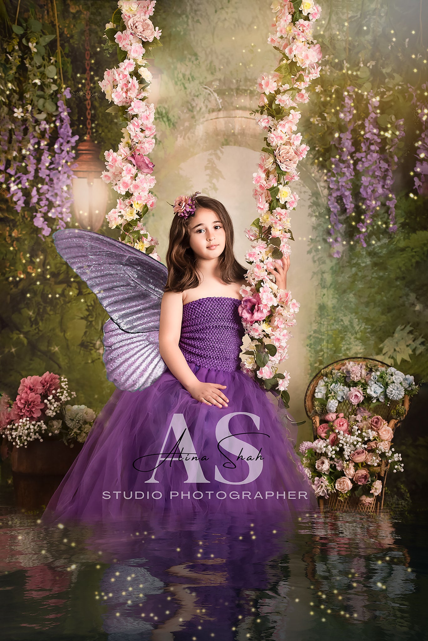 Kate Printemps Vert Onirique Conte de fées Toile de fond pour la photographie - Kate Backdrop FR