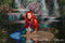 Kate Sirène Chute d'eau Printemps Été Pâques Toile de fond pour la photographie - Kate Backdrop FR