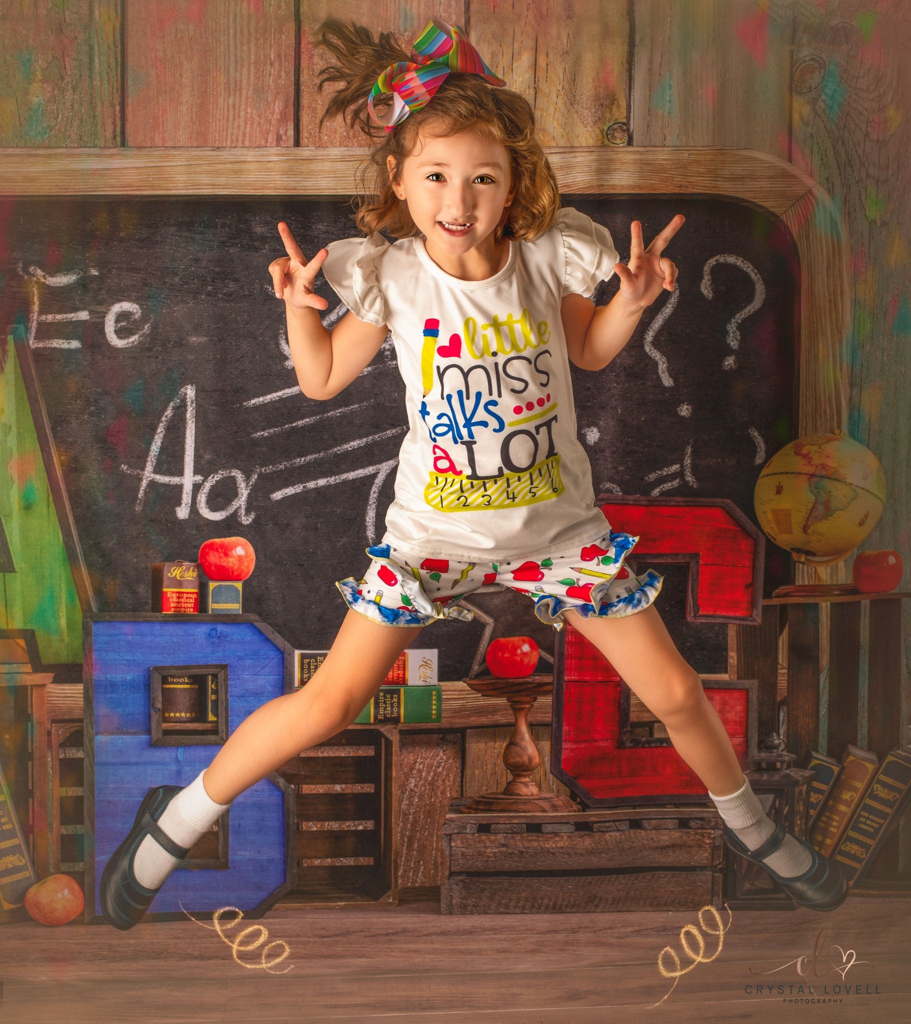 Kate Retour à l'école Été Tableau noir Coloré ABC Toile de fond conçu par Emetselch - Kate Backdrop FR