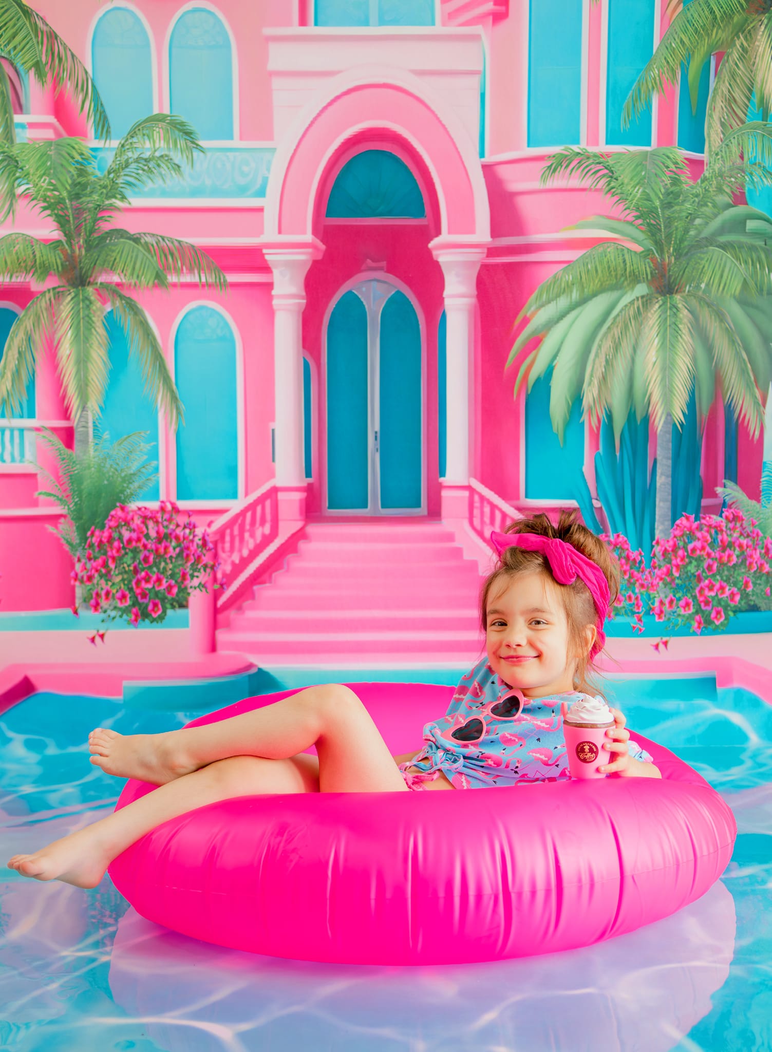 Kate Été Piscine Rêve de poupée Toile de fond conçu par Ashley Paul - Kate Backdrop FR