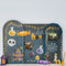 Kate Halloween Bonbons Maison Chat Toile de fond conçue par Patty Roberts - Kate Backdrop FR