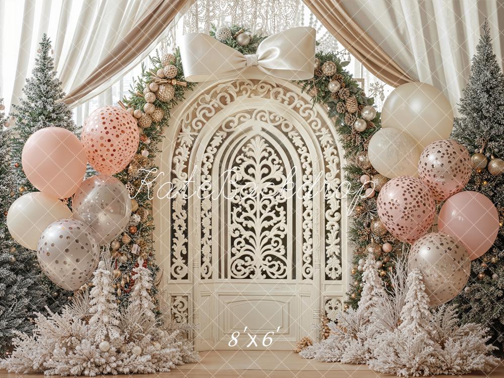 Kate Noël Arche Sapins Ballons Toile de fond conçue par Emetselch - Kate Backdrop FR