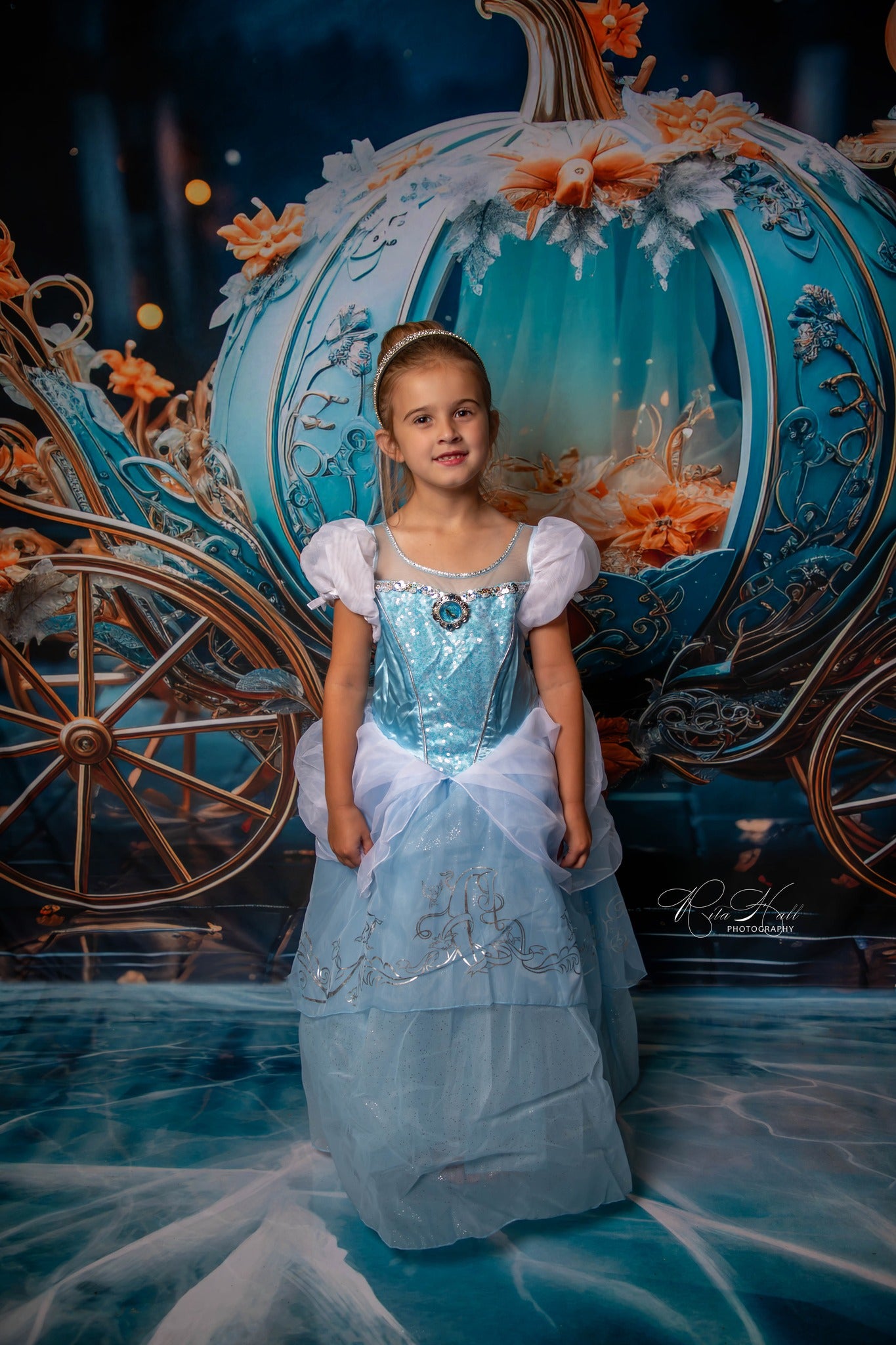 Kate Carrosse de citrouille Princesse Toile de fond Conçu par Chain Photographie - Kate Backdrop FR