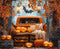 Kate Halloween Camion Citrouilles Toile de fond en Laine conçue par Emetselch - Kate Backdrop FR