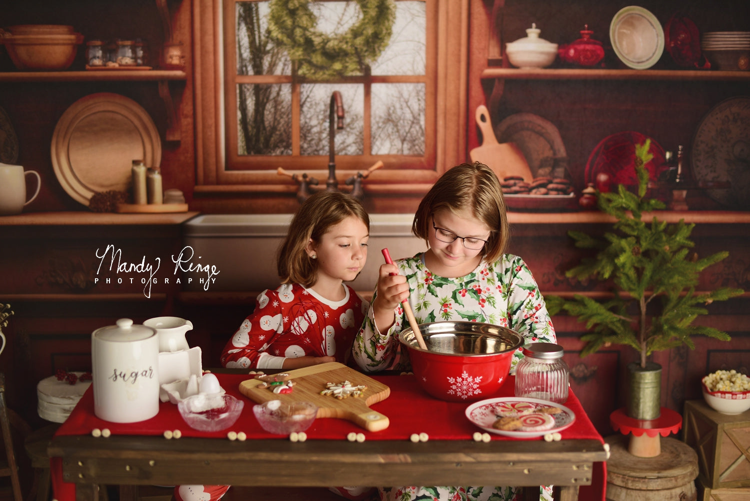 Kate Confortable Noël Cuisine Toile de fond conçue par Mandy Ringe