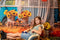 Kate Automne Tournesol Autobus blanc bleu Toile de fond pour la photographie - Kate Backdrop FR