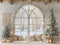 Kate Hiver Bohème Noël Fenêtre Neige Toile de fond conçue par Emetselch