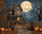 Kate Halloween Maison Citrouilles Toile de fond en Laine conçue par Emetselch - Kate Backdrop FR
