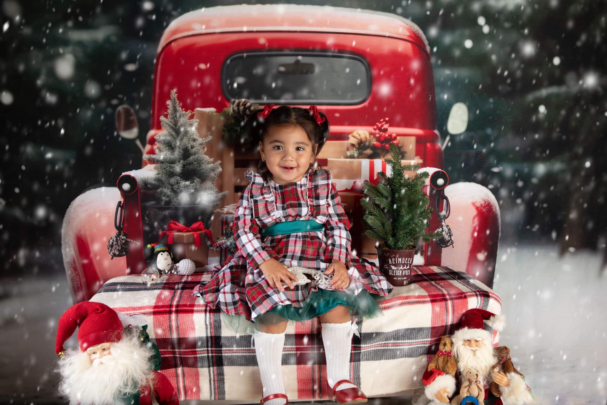 Kate Noël Extérieur Voiture rouge Cadeaux Toile de fond pour la photographie - Kate Backdrop FR