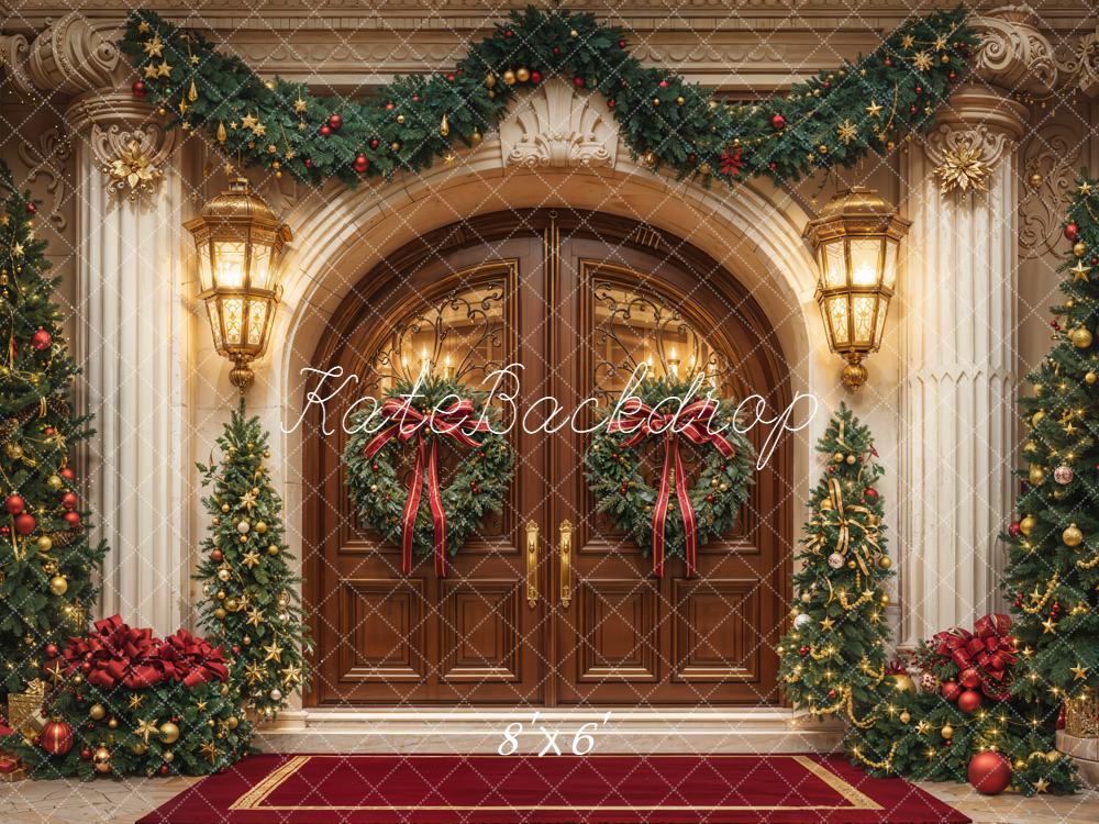 Kate Noël Entrée Sapins Porte Vintage Toile de fond conçue par Emetselch