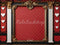 Kate Baroque Mur Rouge Cadre Cœurs Toile de fond en Laine conçue par Emetselch