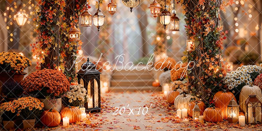 Kate Automne Arche Feuilles Lumières Toile de fond conçue par Emetselch