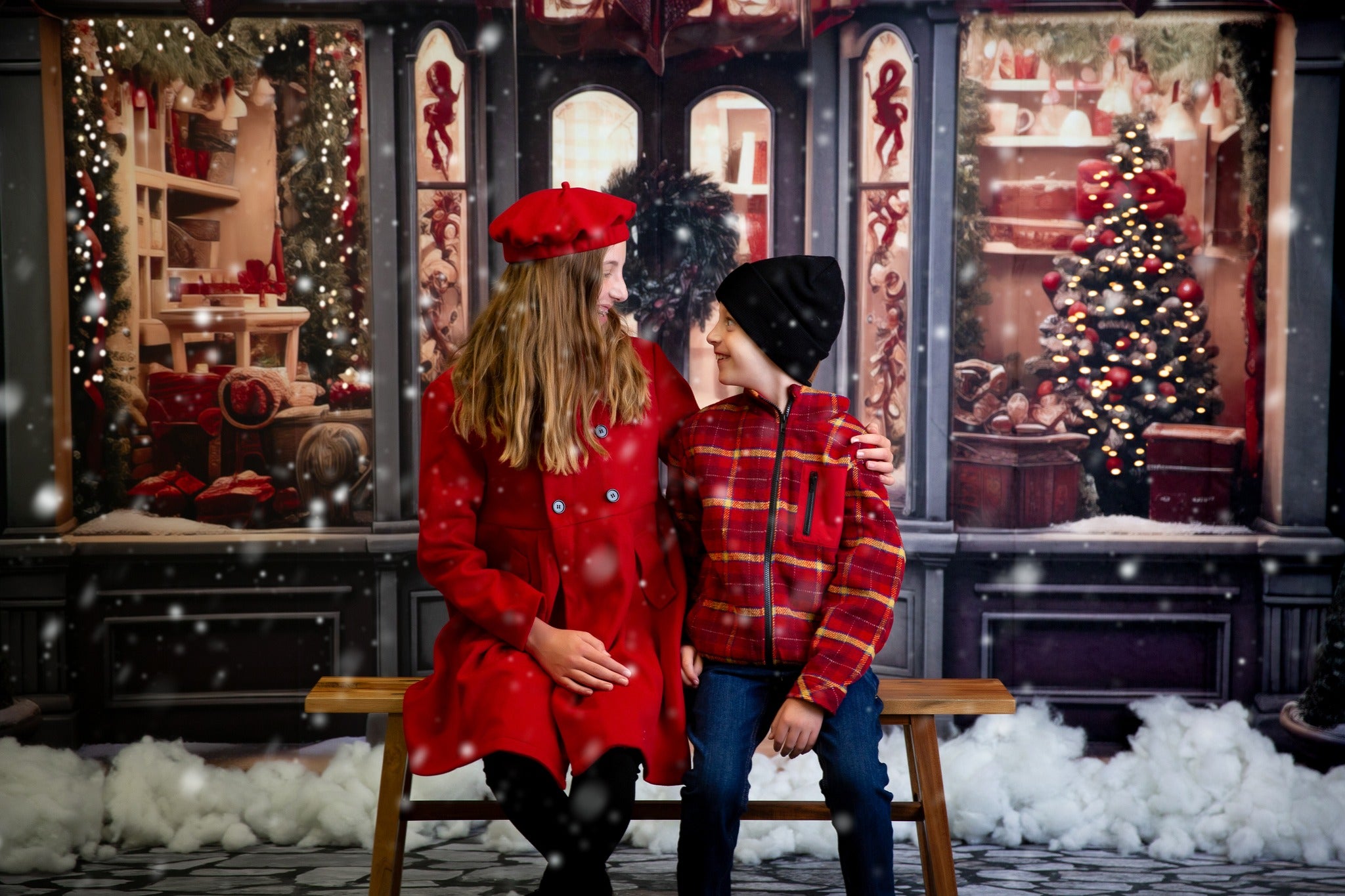 Kate Soir Noël Magasin Toile de fond conçue par Megan Leigh - Kate Backdrop FR