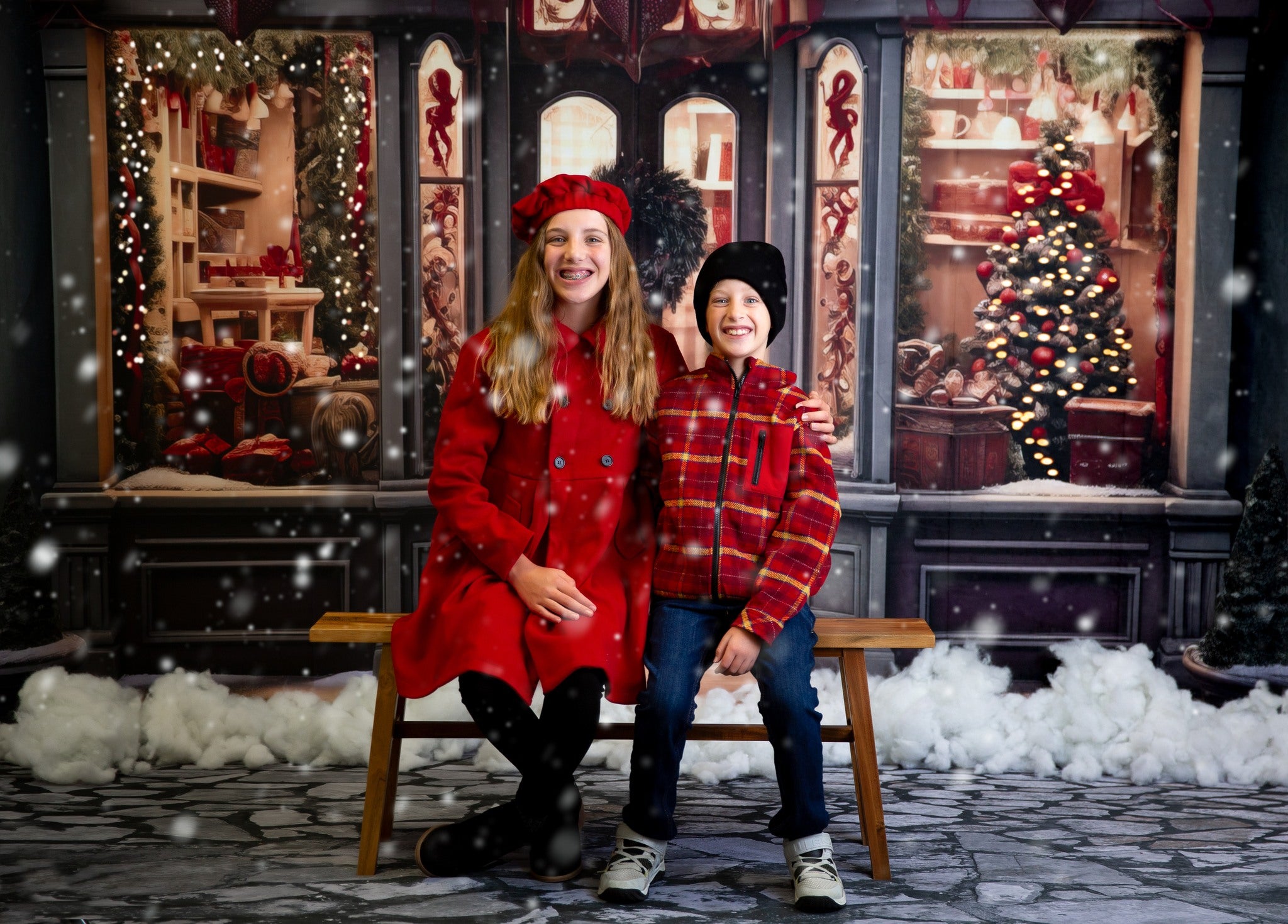 Kate Soir Noël Magasin Toile de fond conçue par Megan Leigh - Kate Backdrop FR