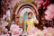 Kate Été Rose Fleur Arbre Maison Porte Toile de fond conçu par Emetselch - Kate Backdrop FR