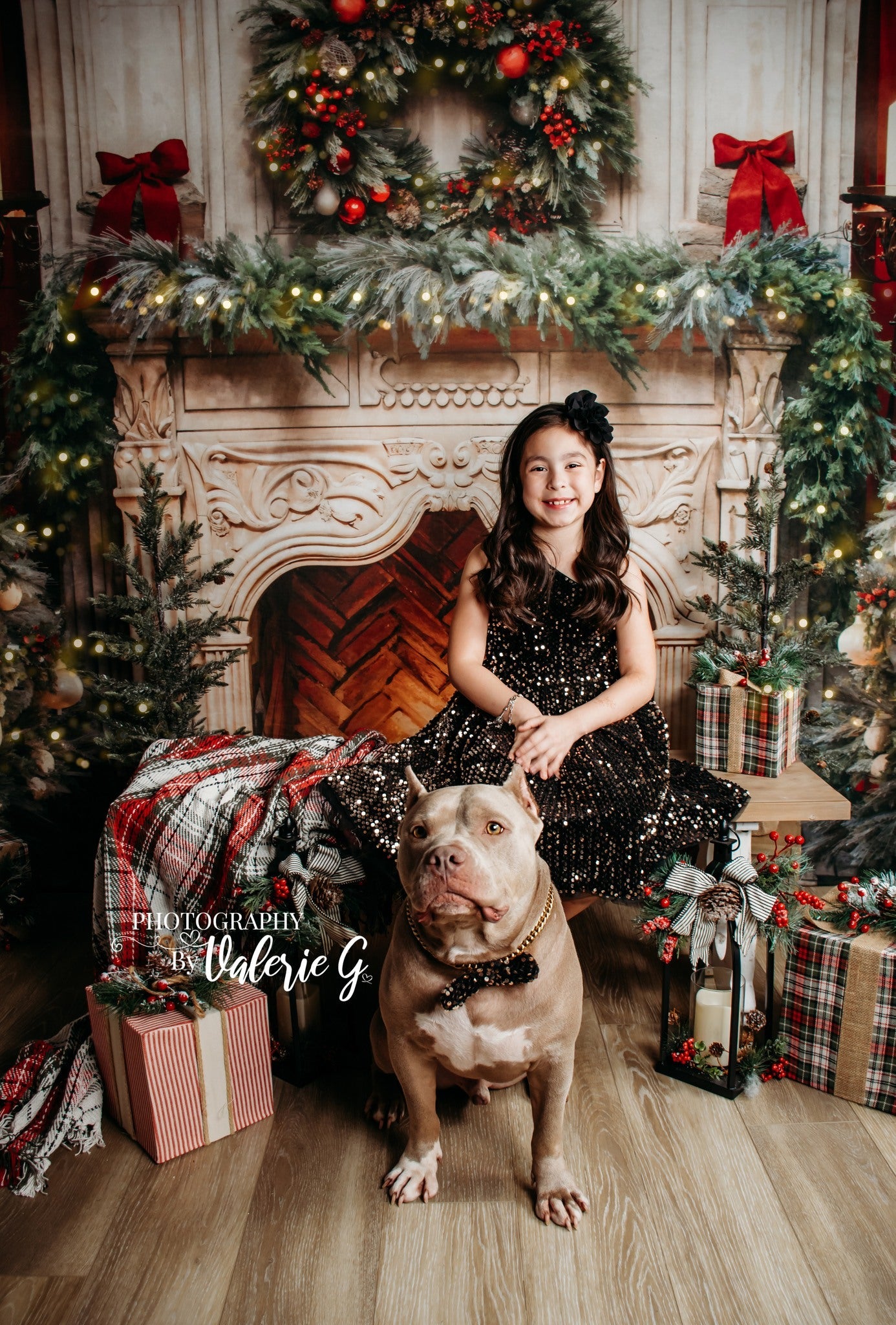 Offres Éclair Kate Noël Cheminée Bougies Rouge Toile de fond en Laine conçue par Emetselch - Kate Backdrop FR