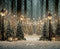 Kate Hiver Sapins Forêt Lumières Neige Toile de fond en Laine conçue par Emetselch