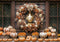 Kate Automne Citrouilles Couronne Fenêtre Toile de fond conçue par Mini MakeBelieve - Kate Backdrop FR