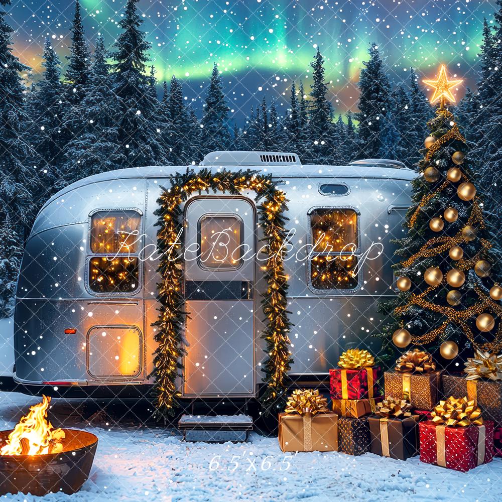 Kate Noël Caravane Forêt Feu Cadeaux Toile de fond conçue par Mini MakeBelieve - Kate Backdrop FR