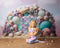 Kate Sirène Arc de ballons Toile de fond conçu par Ashley Paul - Kate Backdrop FR