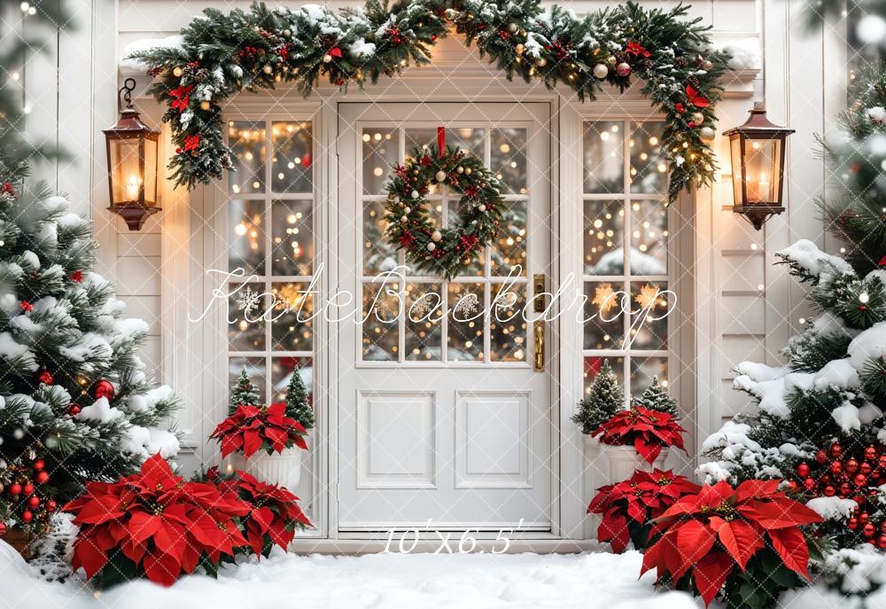 Kate Noël Porte Neige Lumières Toile de fond en Laine conçue par Emetselch