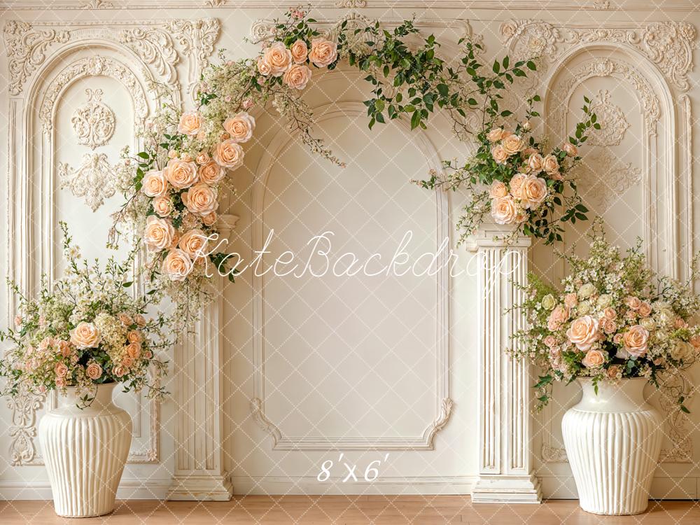 Kate Mur Vintage Arche Fleurs Vases Toile de fond conçue par Emetselch