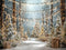 Kate Noël Sapins Neige Lumières Toile de fond en Laine conçue par Emetselch