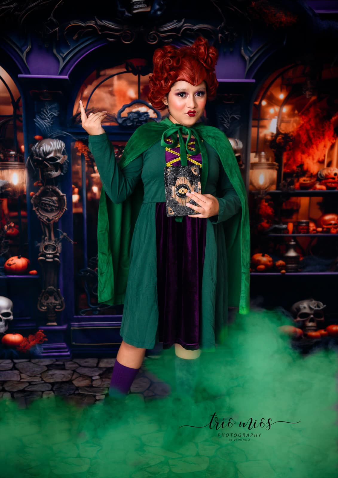 Kate Halloween Magasin Violet Squelette Toile de fond pour la photographie