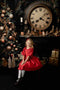 Kate Victorien Noël Horloge Toile de fond pour la photographie - Kate Backdrop FR