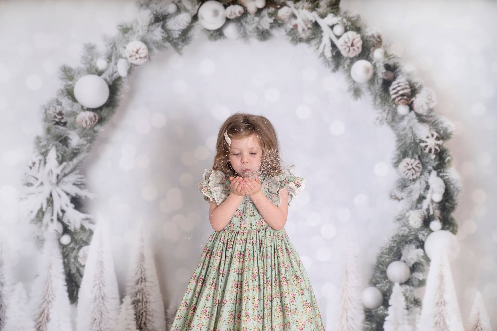 Kate Blanc Noël Bokeh Anniversaire Toile de fond pour la photographie - Kate Backdrop FR
