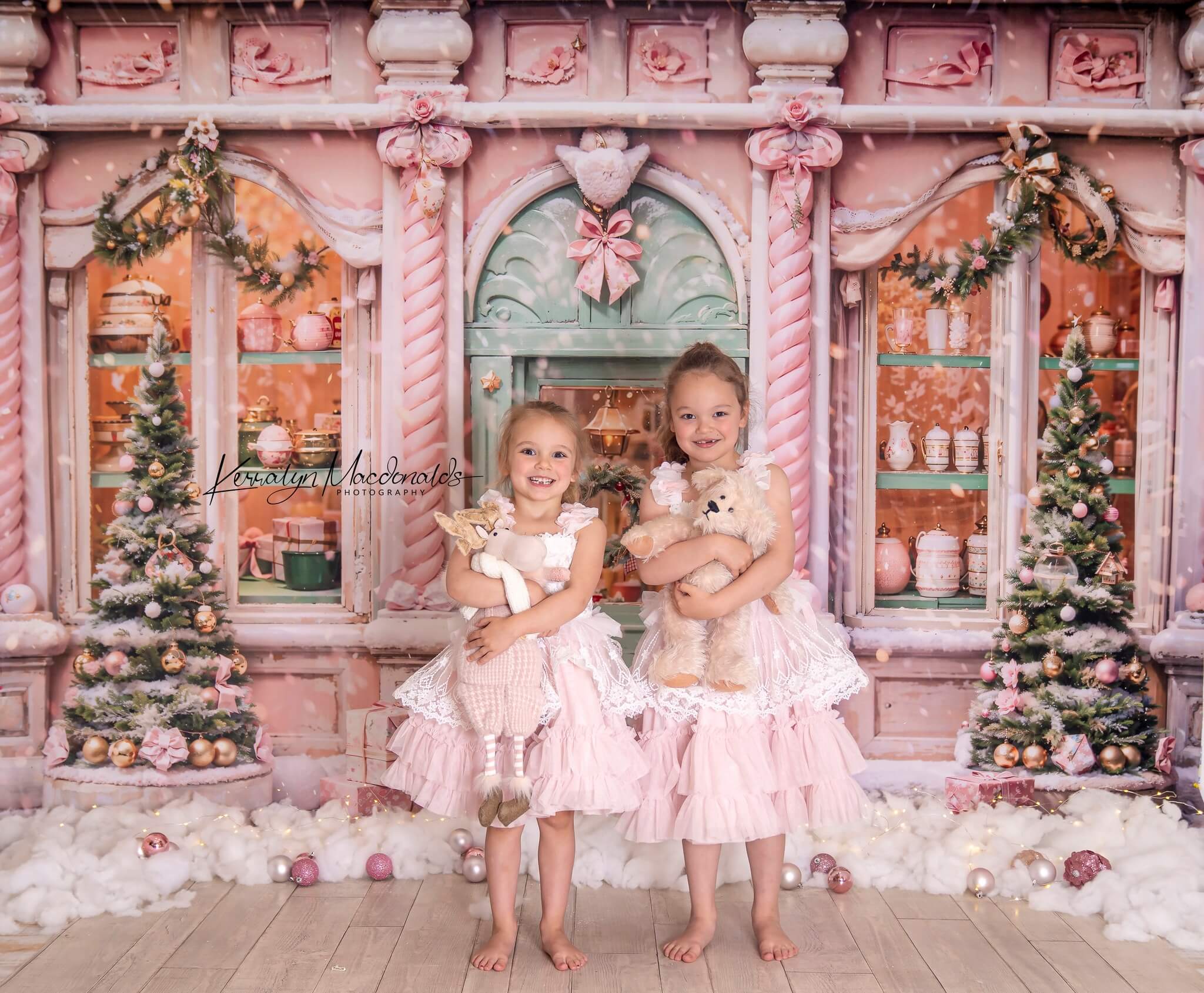 Kate Noël Rose Boutique Neige Toile de fond Conçu par Chain Photographie - Kate Backdrop FR