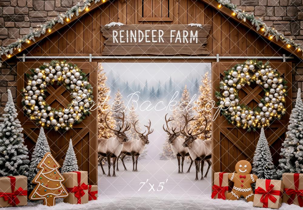 Kate Noël Ferme Rennes Couronnes Neige Toile de fond conçue par Patty Roberts