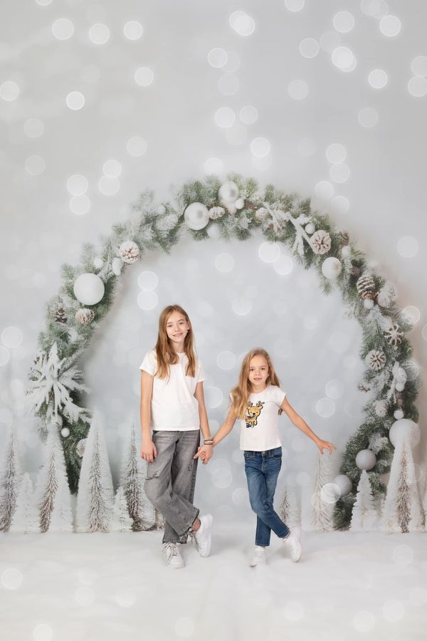 Kate Blanc Noël Bokeh Anniversaire Toile de fond pour la photographie - Kate Backdrop FR