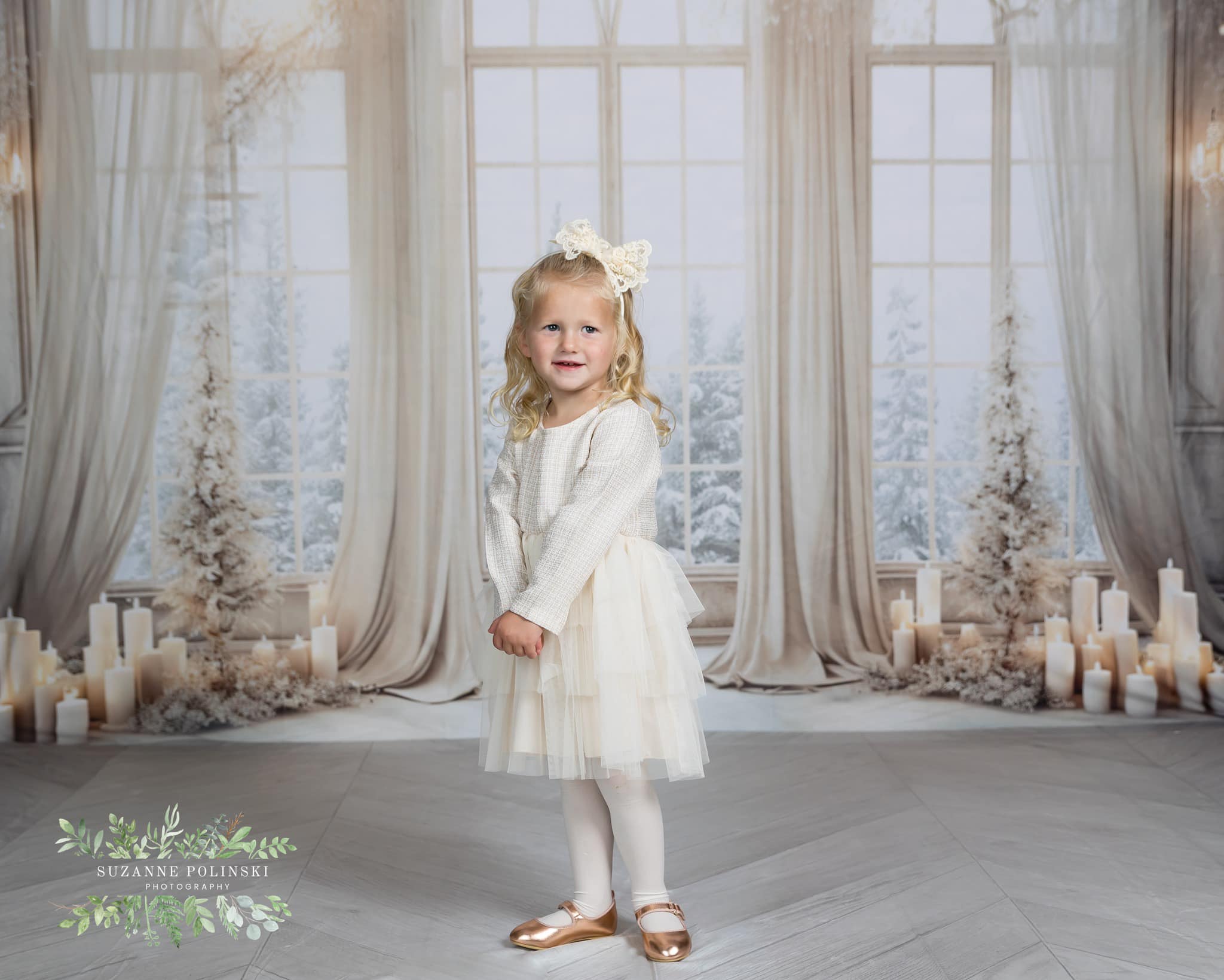 Kate Noël Blanc Doré Fenêtre Toile de fond conçue par Chain Photographie - Kate Backdrop FR