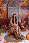 Kate Automne Porte Citrouilles Mur de briques Toile de fond conçue par Emetselch - Kate Backdrop FR