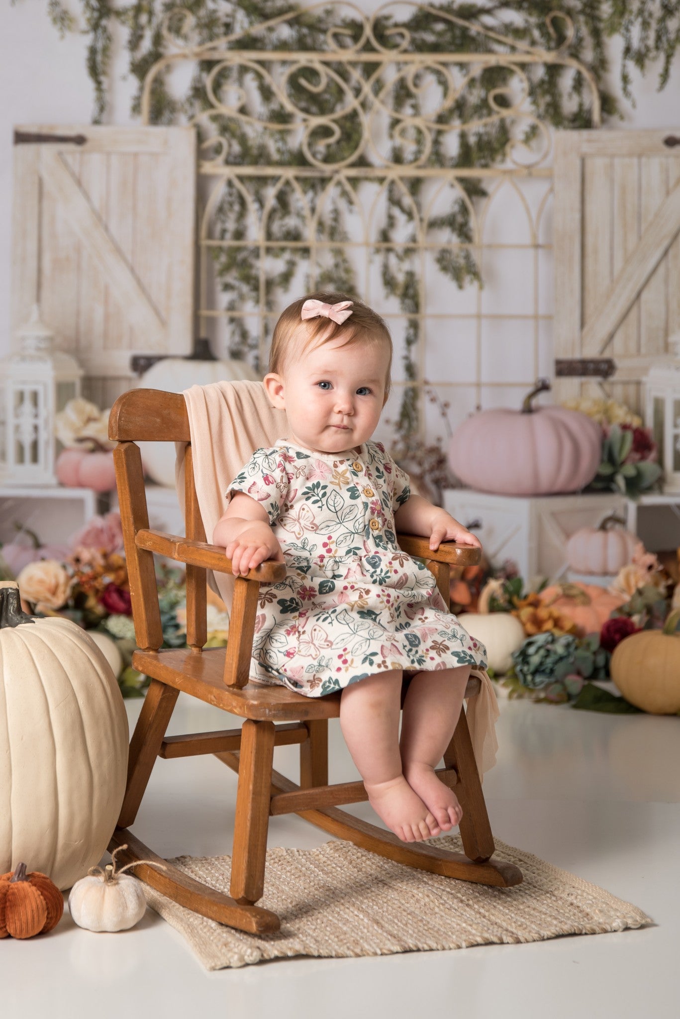 Kate Jardin Portail Citrouilles Automne Toile de fond conçue par Mandy Ringe - Kate Backdrop FR