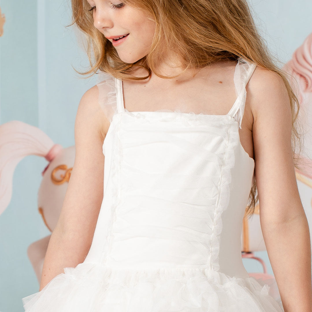 Kate Blanc Anniversaire Robe Tutu pour Enfants - Kate Backdrop FR
