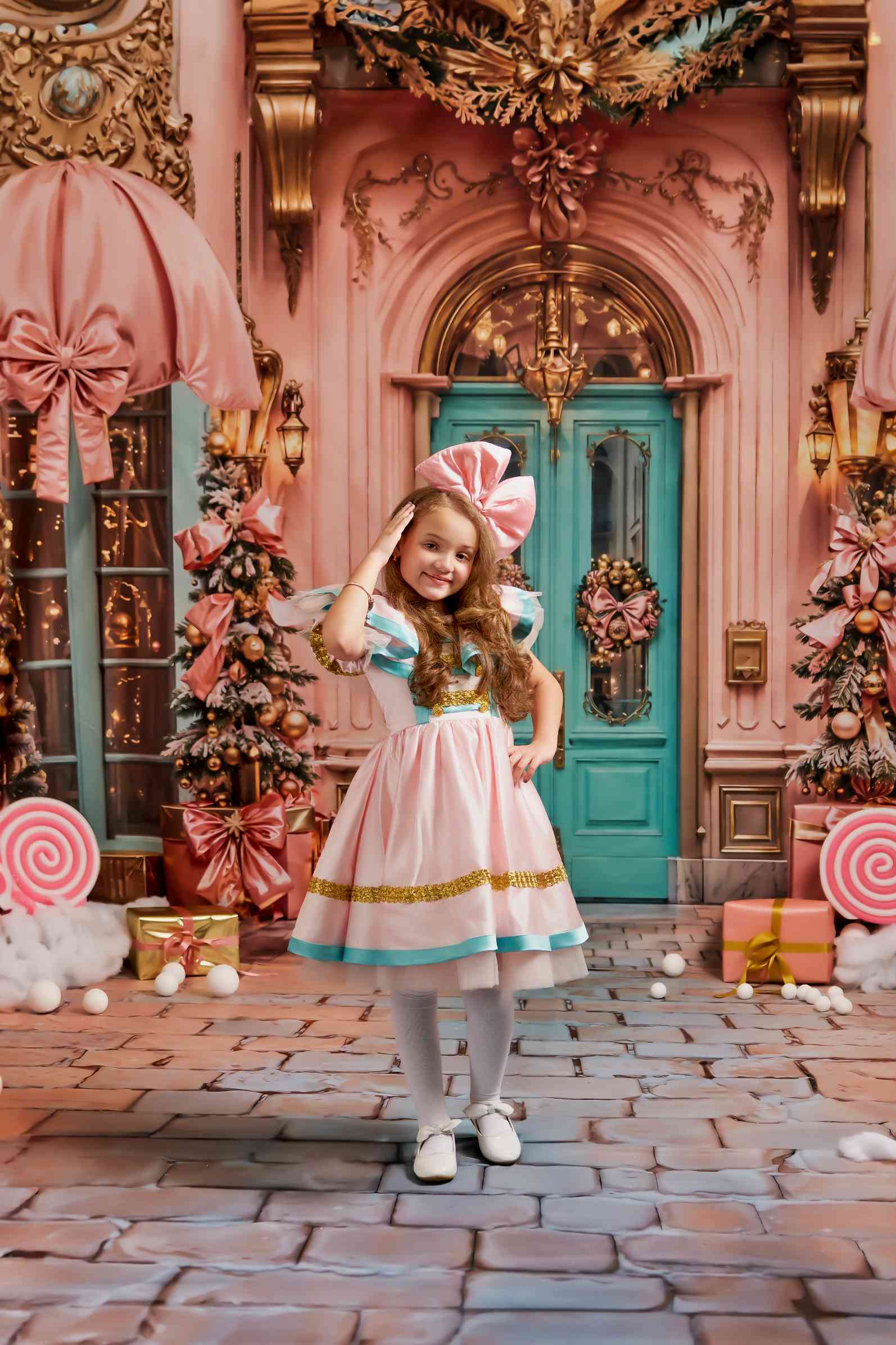 Kate Noël Boutique Lumières Rose Toile de fond conçue par Emetselch - Kate Backdrop FR