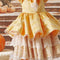 Kate Automne Nœud Robe dorée Enfant Pour la Photographie