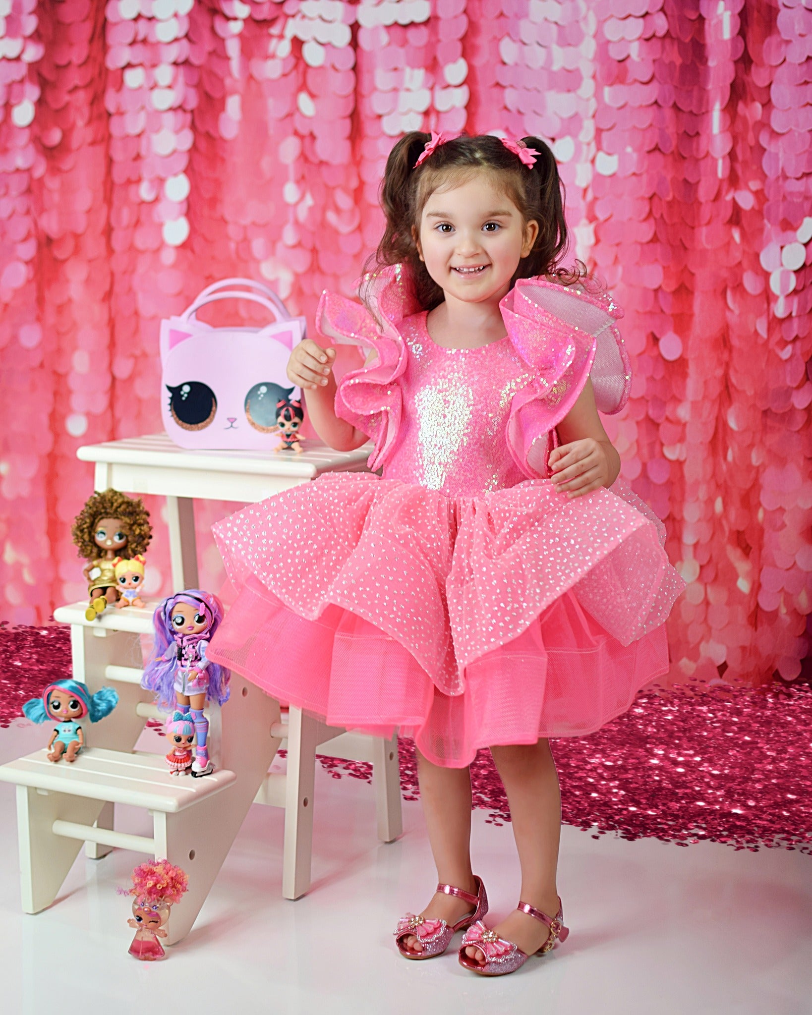 Kate Saint Valentin Paillette rose Mur Toile de fond pour la photographie - Kate Backdrop FR